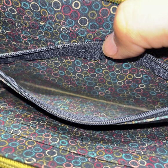 Fossil OLIVE GREEN GENUINE LEATHER ID BILL CARD ZIP WALLET CLUTCH W Bag - Picture 8 of 8